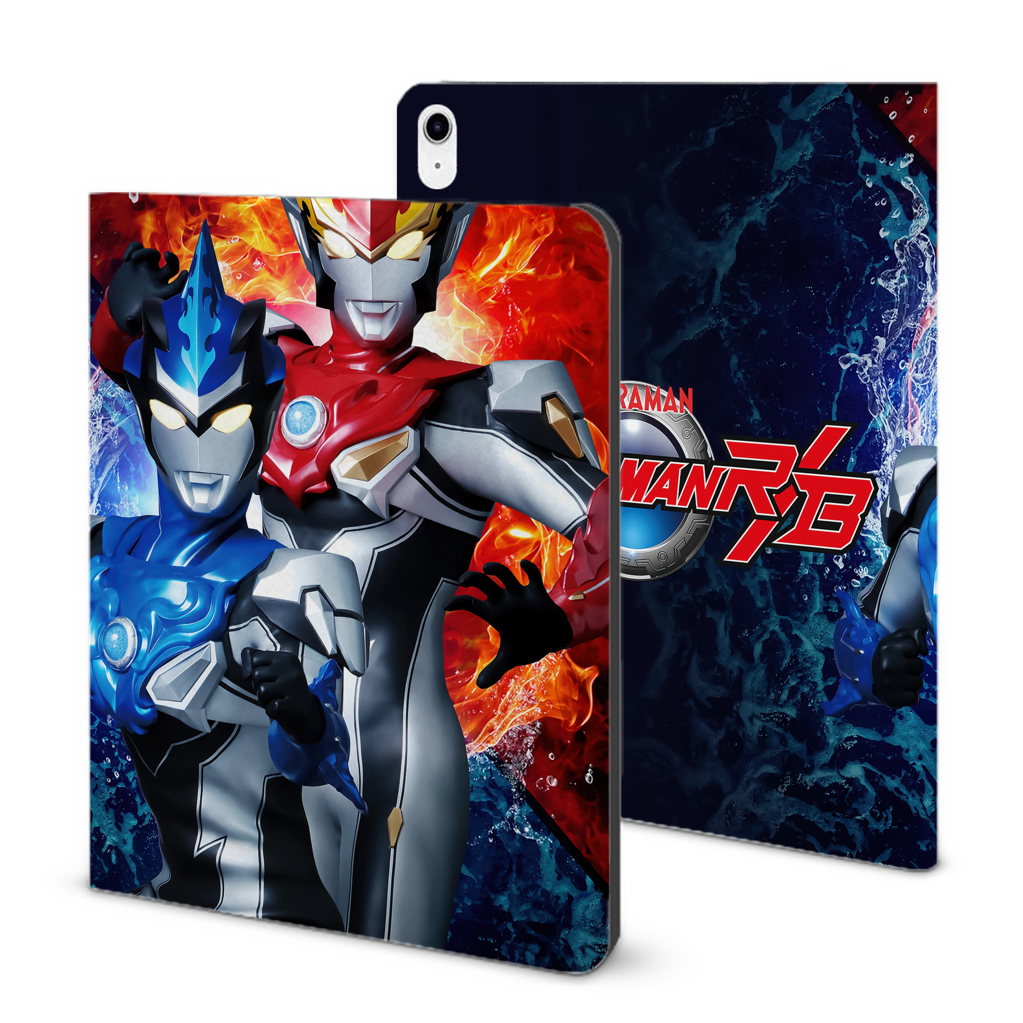 （画像用） ウルトラマン Ultraman IPad ケース ブック型 PUレザー TPU 耐衝撃 軽量 薄型 ペン収納なし 全面保護 IPad 各モデル対応